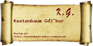 Kestenbaum Gábor névjegykártya