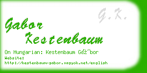 gabor kestenbaum business card